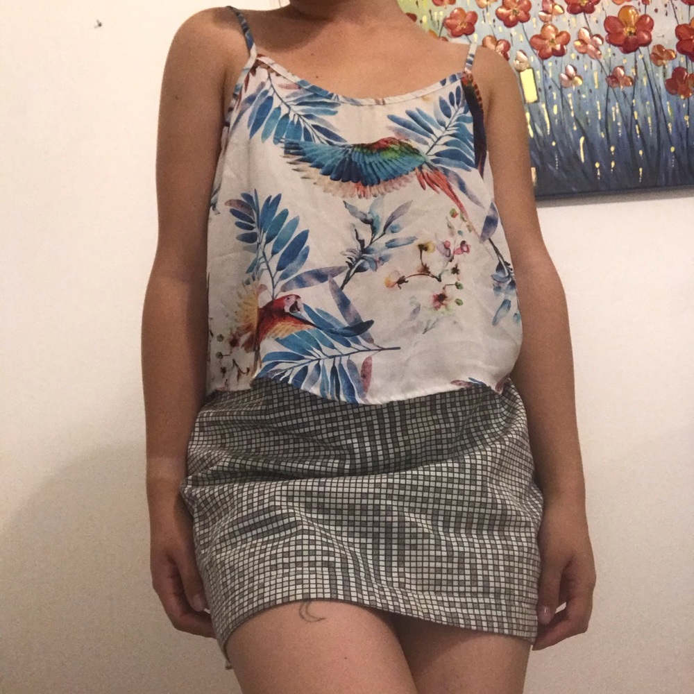 thin floral tank top